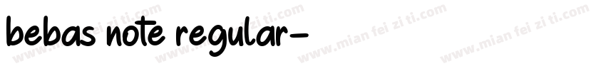 bebas note regular字体转换
